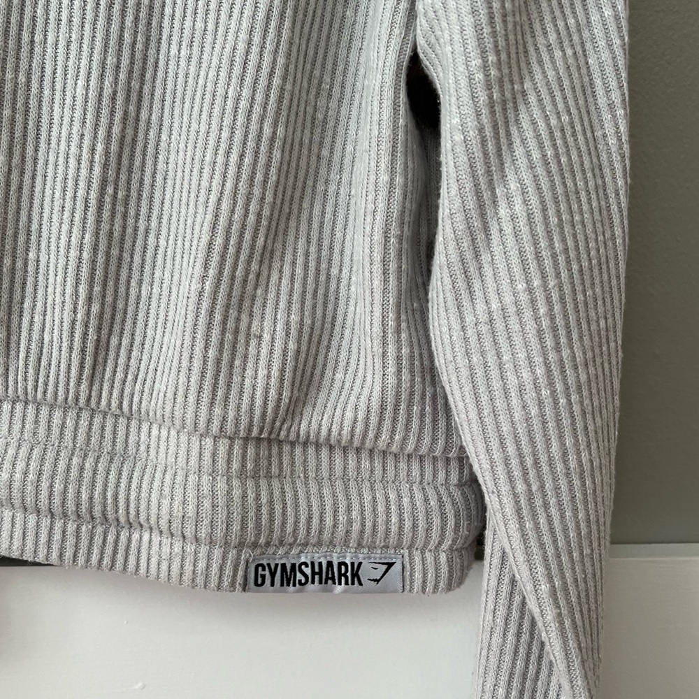Gymshark Relaxed Ribbed Cropped Sweater in Pistachio Ice Cream - Picture 4 of 5